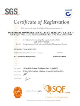 Certificacion SQF 2012-2013