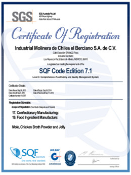 Certificacion SQF 2013-2014