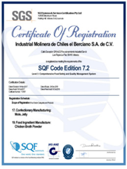 Certificacion SQF 2017-2018